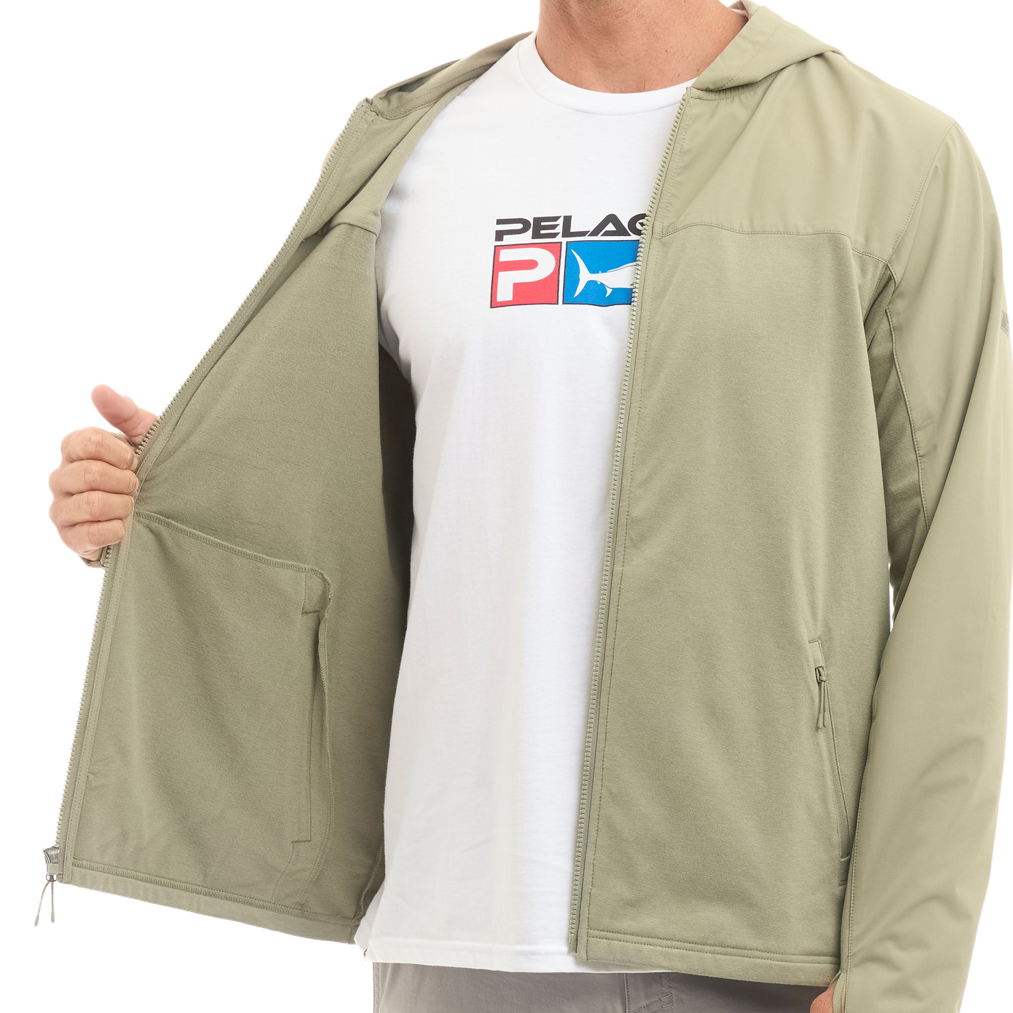 Pelagic Daybreak pile zip uomo mangrove full zip
