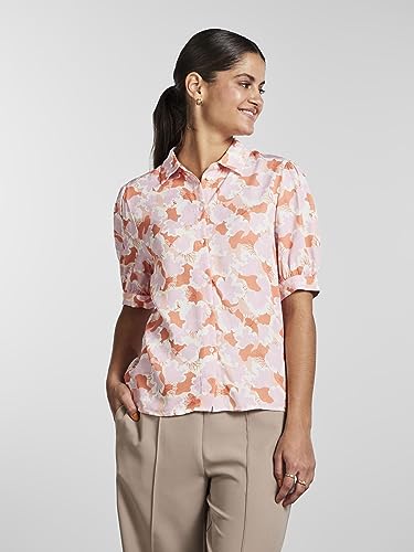 Pieces Pckasey camicia donna floreale corte