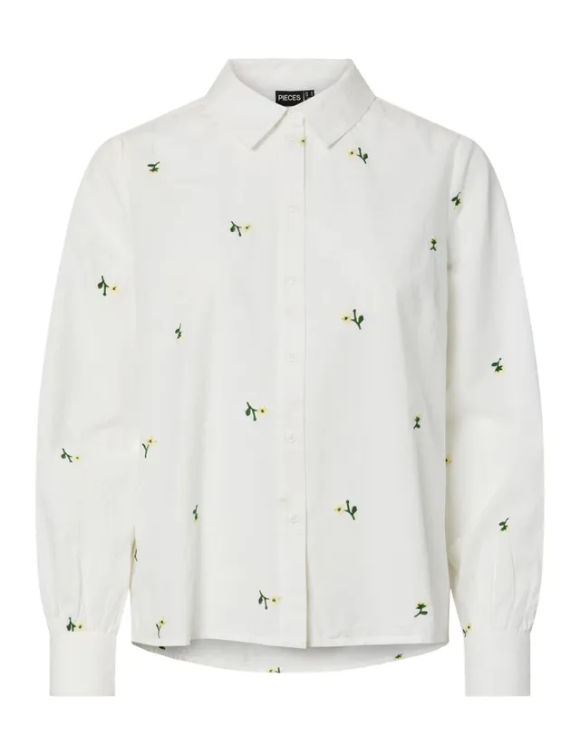 Pieces Pcgeneva LS Wvn BC camicia donna M manica lunga