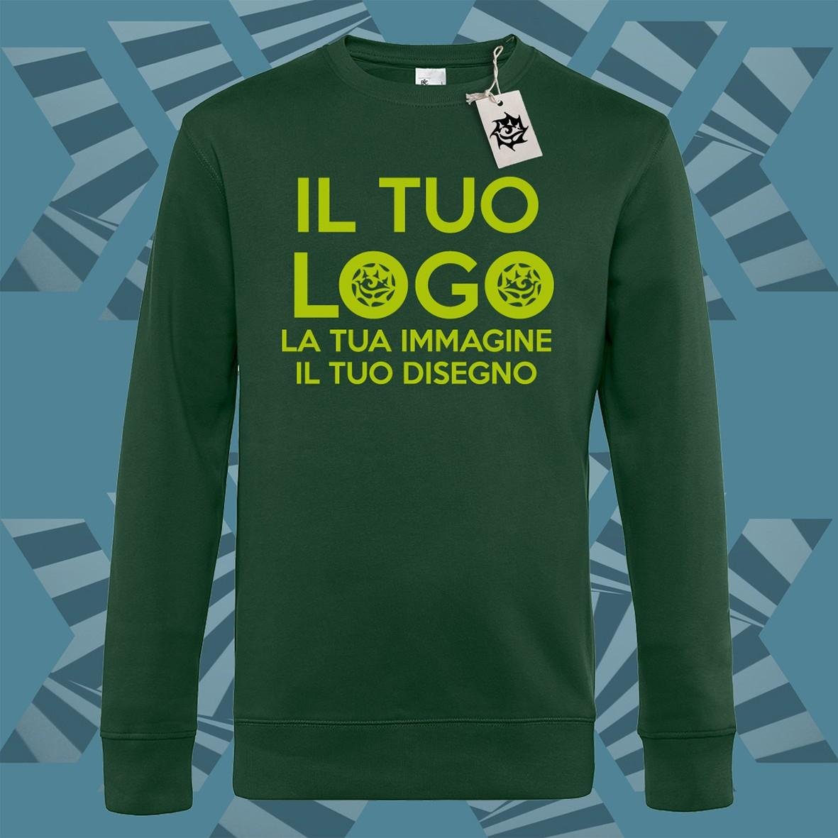 Matrix Felpa Girocollo Personalizzata in Cotone Stampa Fronte