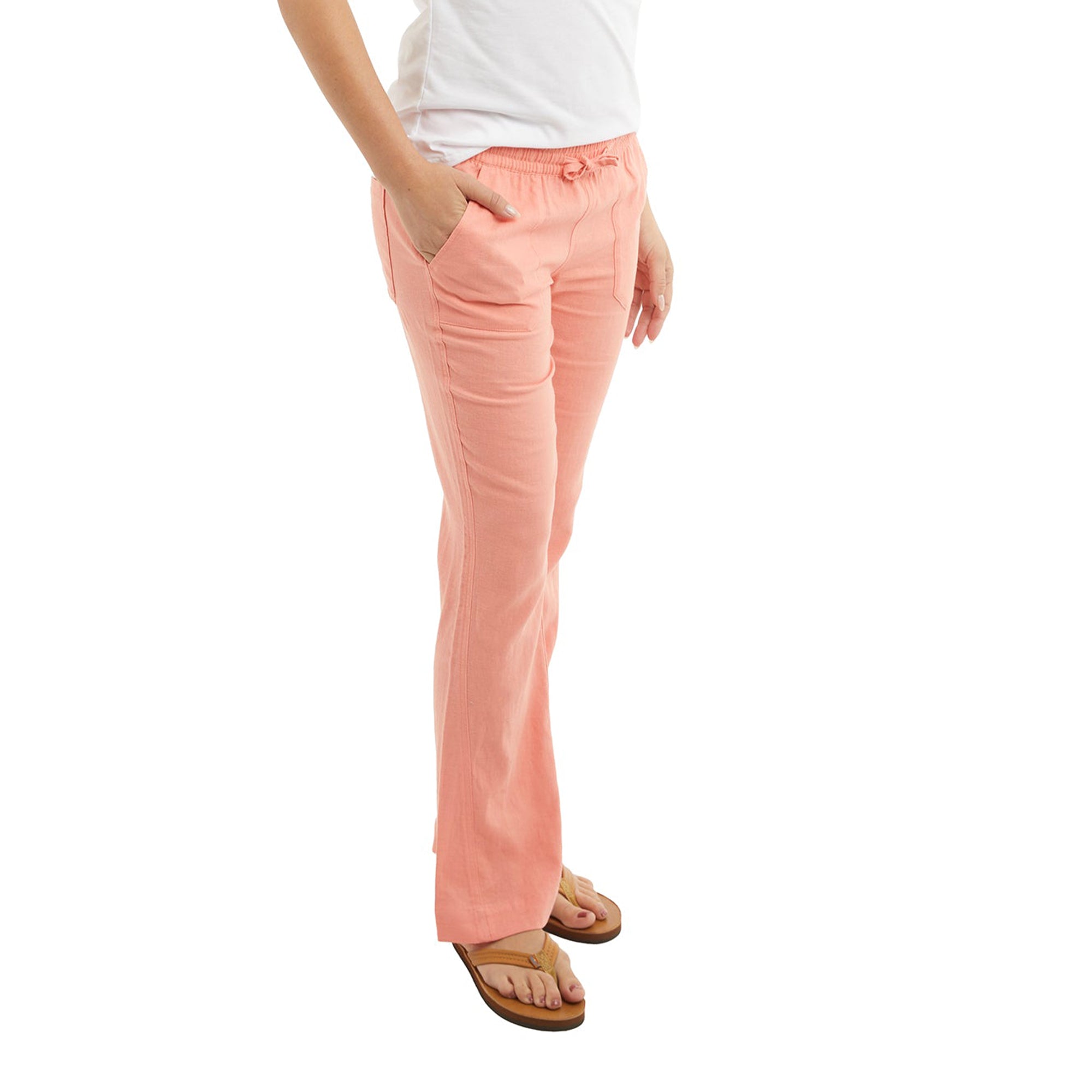 Pelagic Pura Vida pantaloni donna Coral lino traspiranti