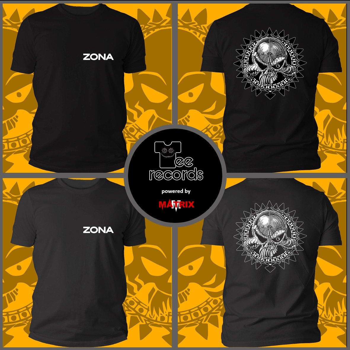 Matrix Music Store Zona 99 Black Logo t-shirt cotone organico