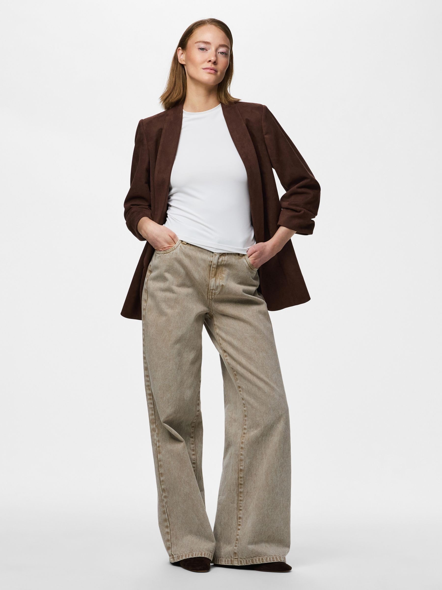 Pieces Pcbosella 3/4 Brushed Blazer Donna Taglia L