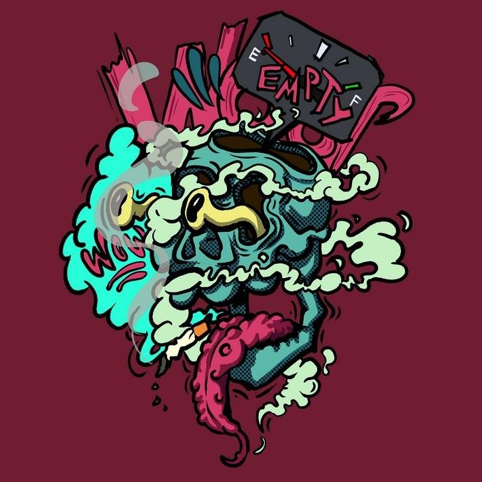 Matrix Music Store Tribe Woop Empty Skull t-shirt stampa digitale