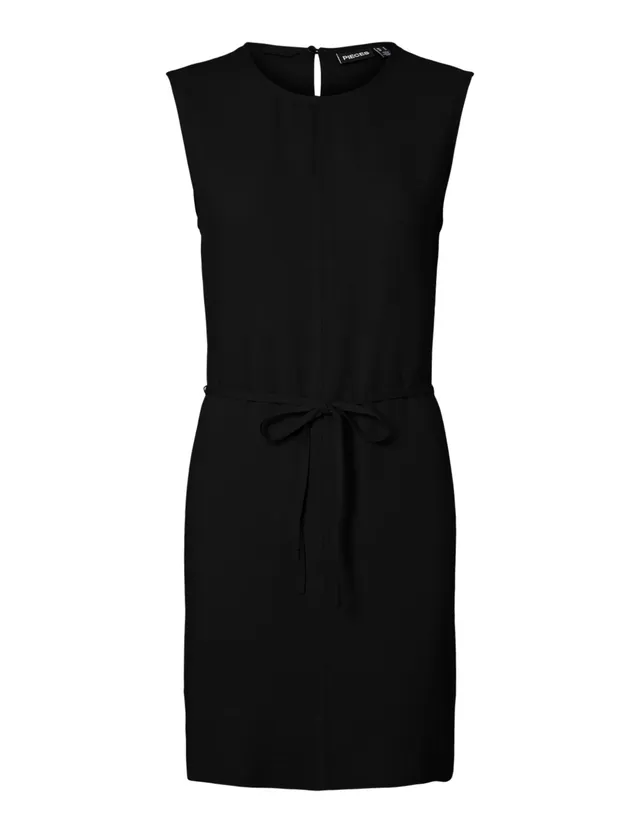 Pieces Pcvinsty SL Dress abito donna nero uso quotidiano