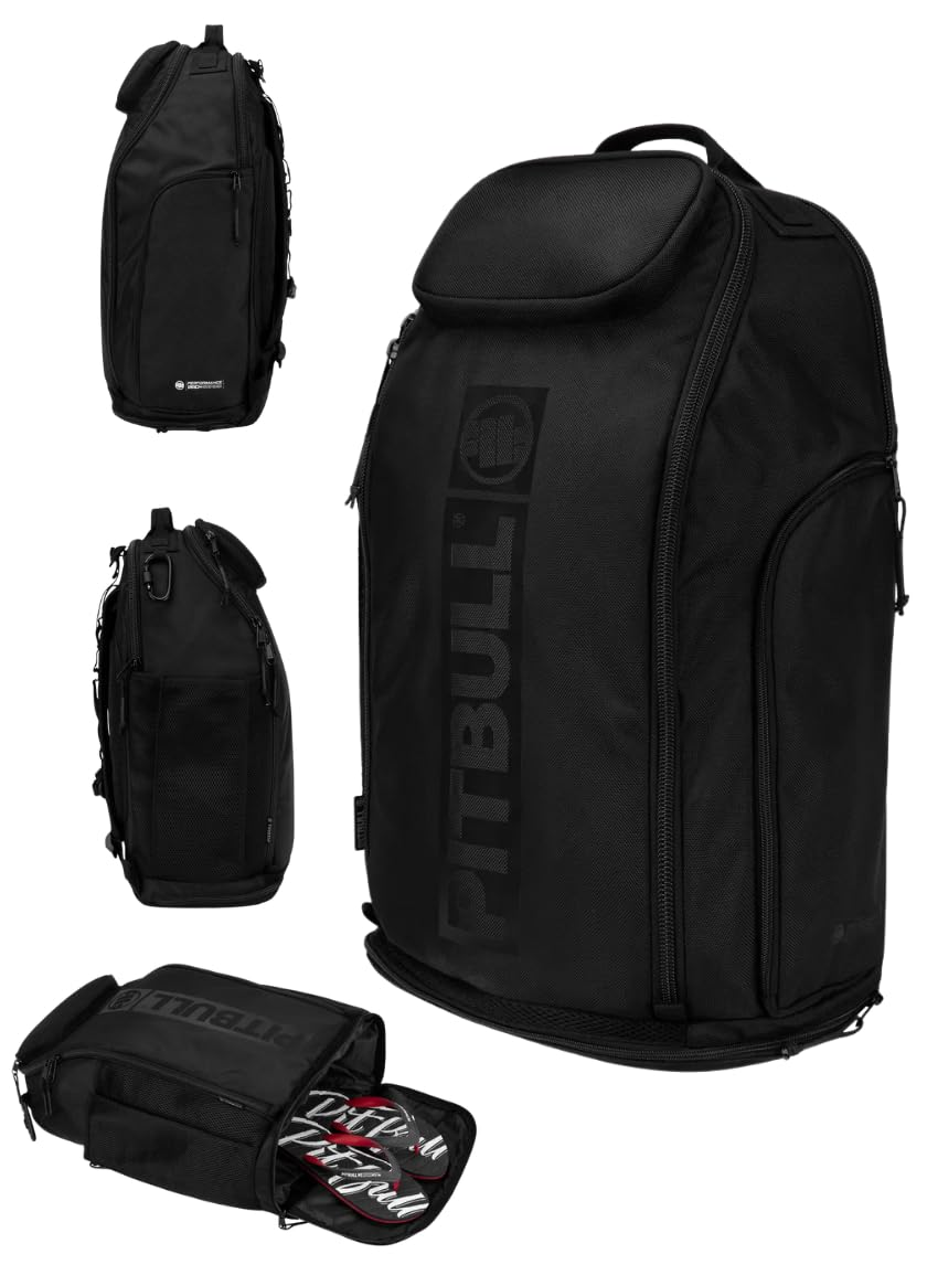 Pitbull Airway Hilltop XL zaino uomo total nero nylon spesso