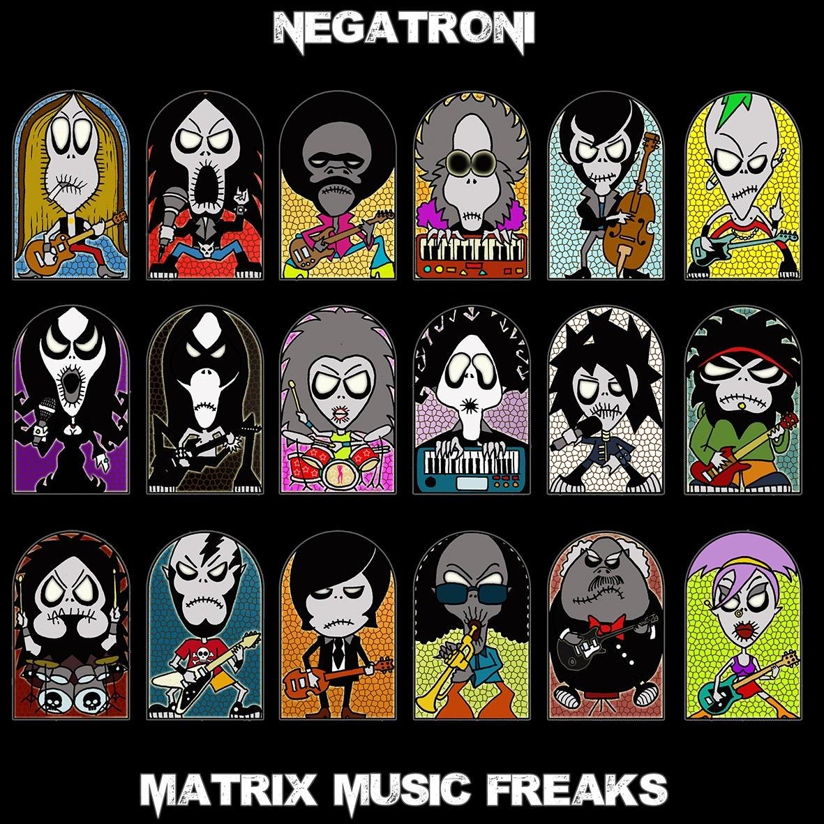 Music Freaks Negatron T-shirt unisex cotone Matrix