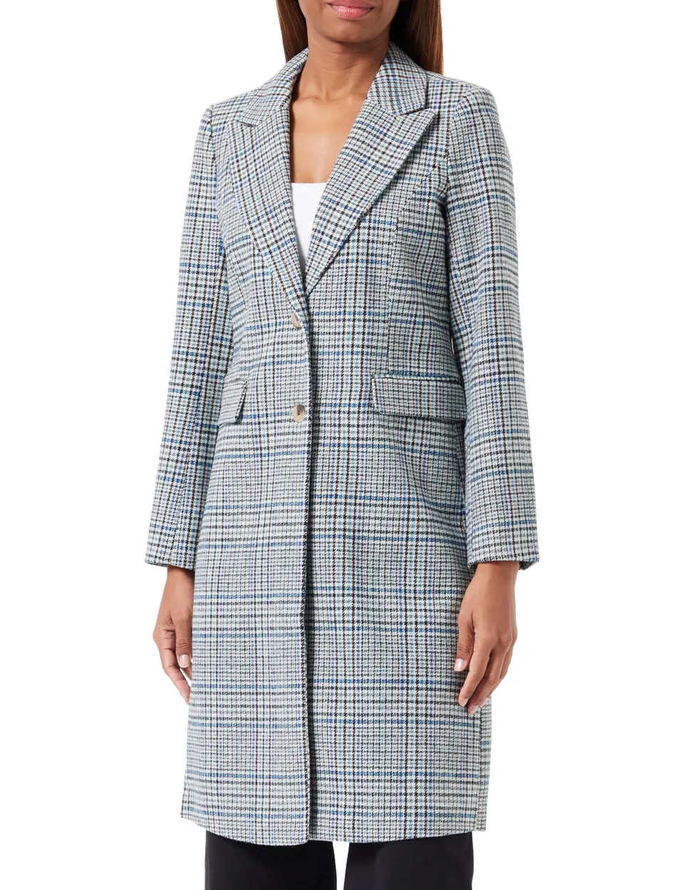 Pieces Pcnea Checked Cappotto Donna S a Quadri