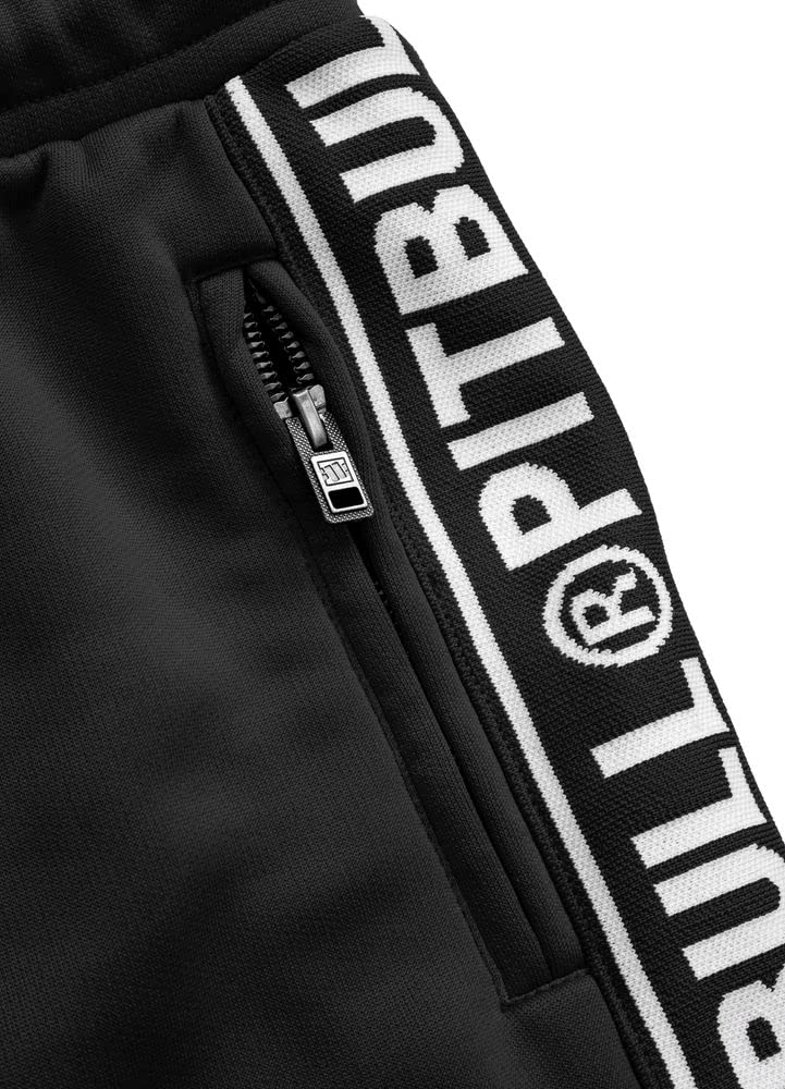 Pitbull Oldschool Tape Logo pantaloni tuta uomo neri
