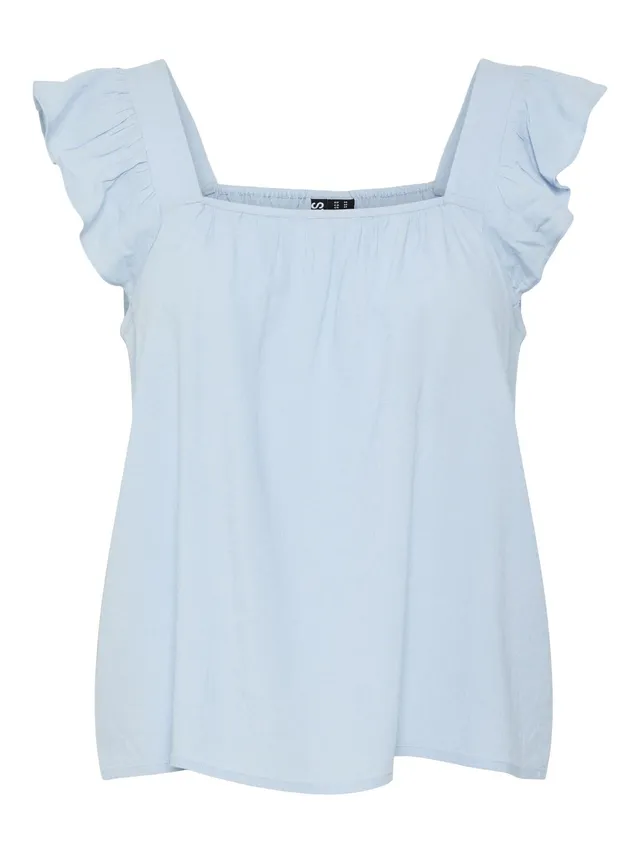 Pieces Ppia top donna smanicato tessuto traspirante