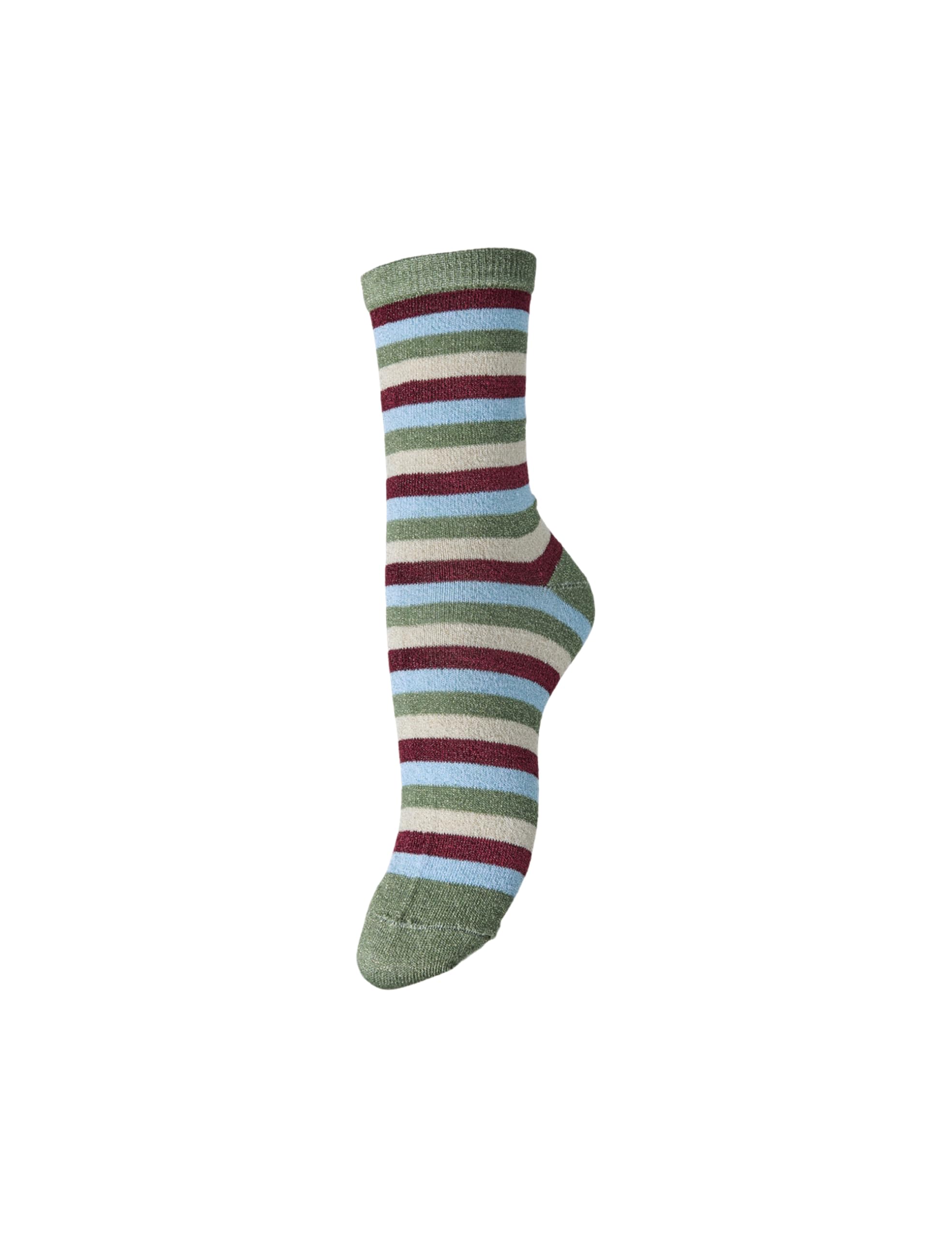 Pieces Pcsebby Glitter Striped calze Morel righe glitter