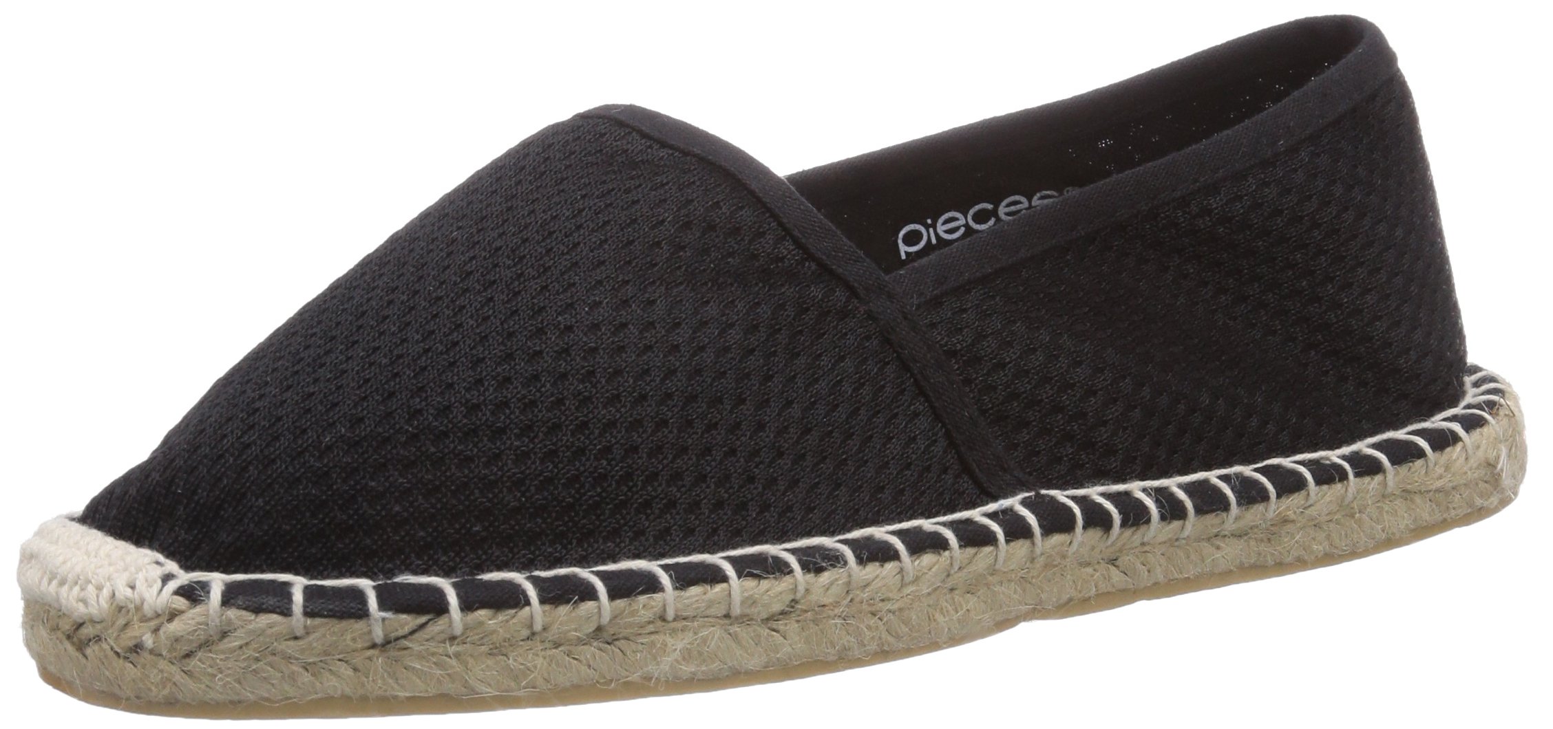Pieces Haisha Espadrillos Mesh espadrillas donna nere in tela