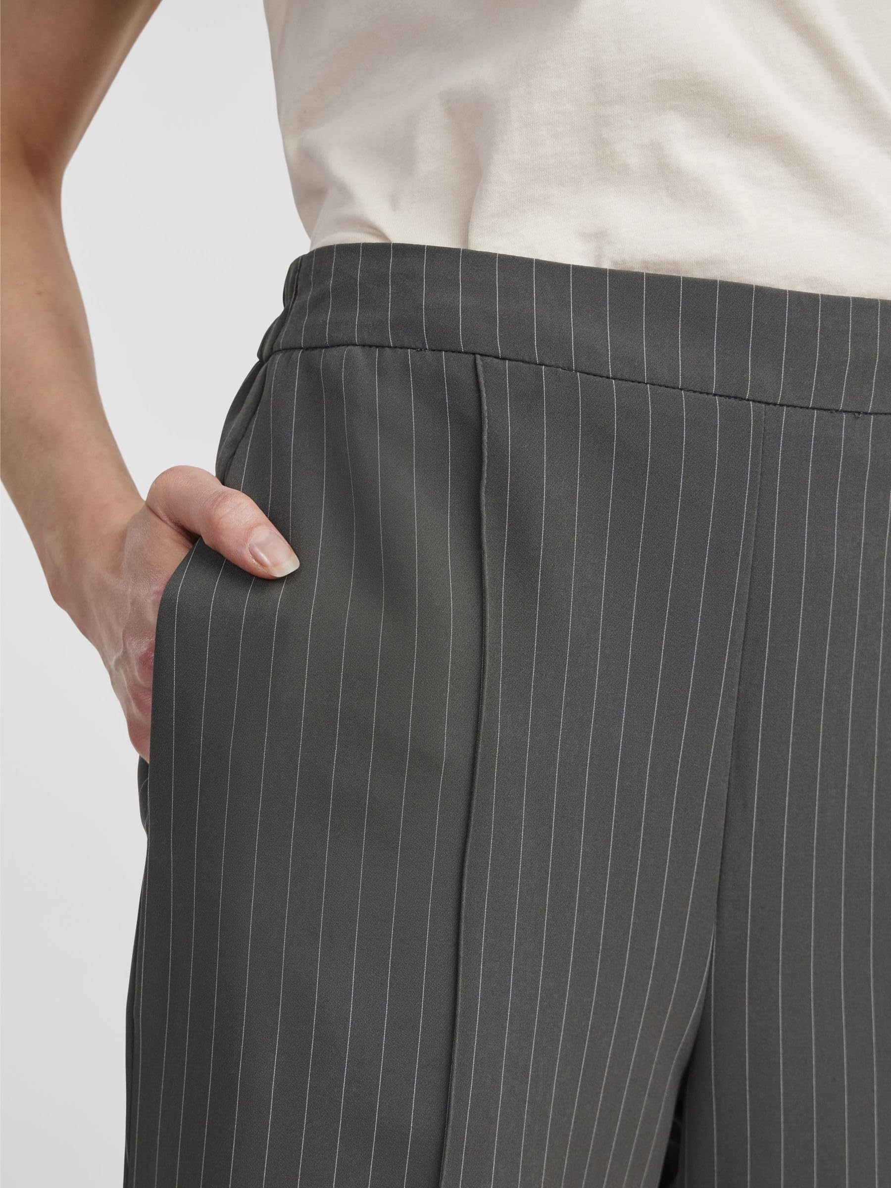 Pieces Pcbozzy HW pantaloni larghi donna a righe