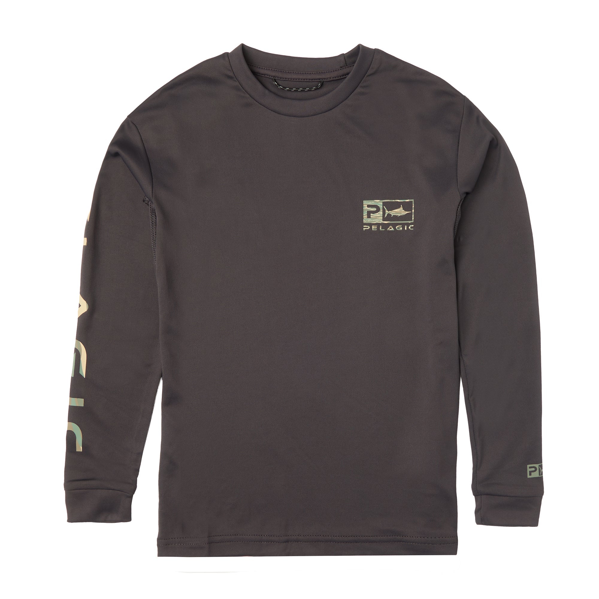 Pelagic Aquatek Wahoo Icon maglia bimbo grafite UPF 50+