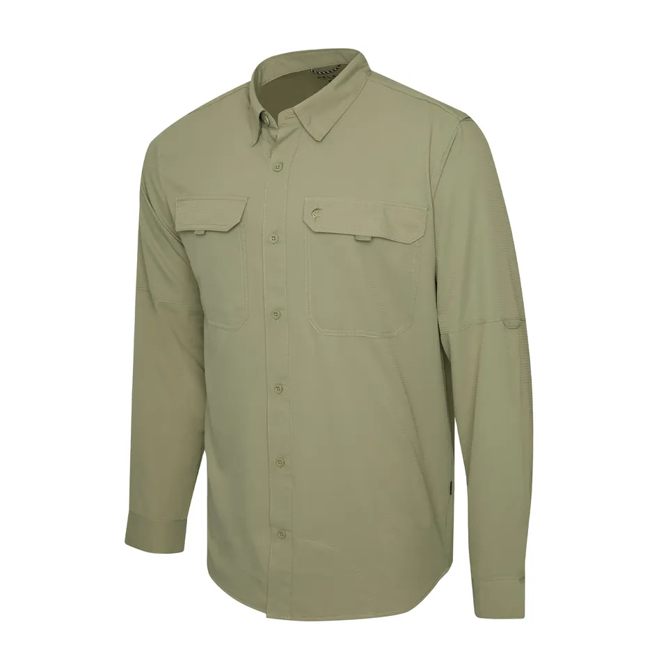 Pelagic Keys LS camicia uomo verde mangrove UPF 50+