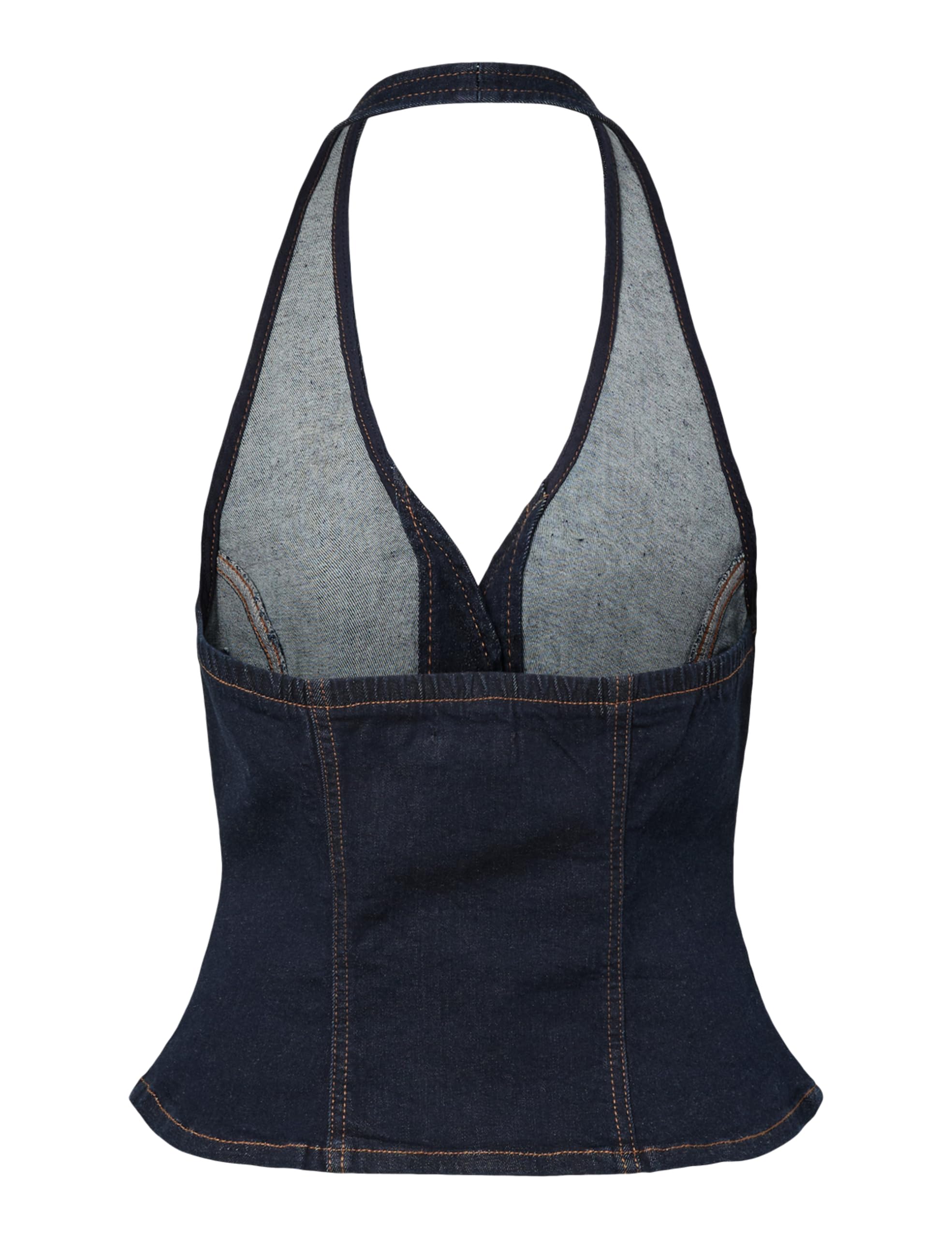Pieces Pcdaisy Halterneck Top donna denim XS