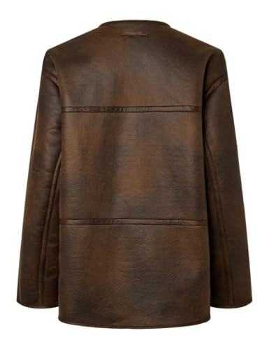 Pieces Pcjulie Reversible Teddy Brushed giacca donna reversibile