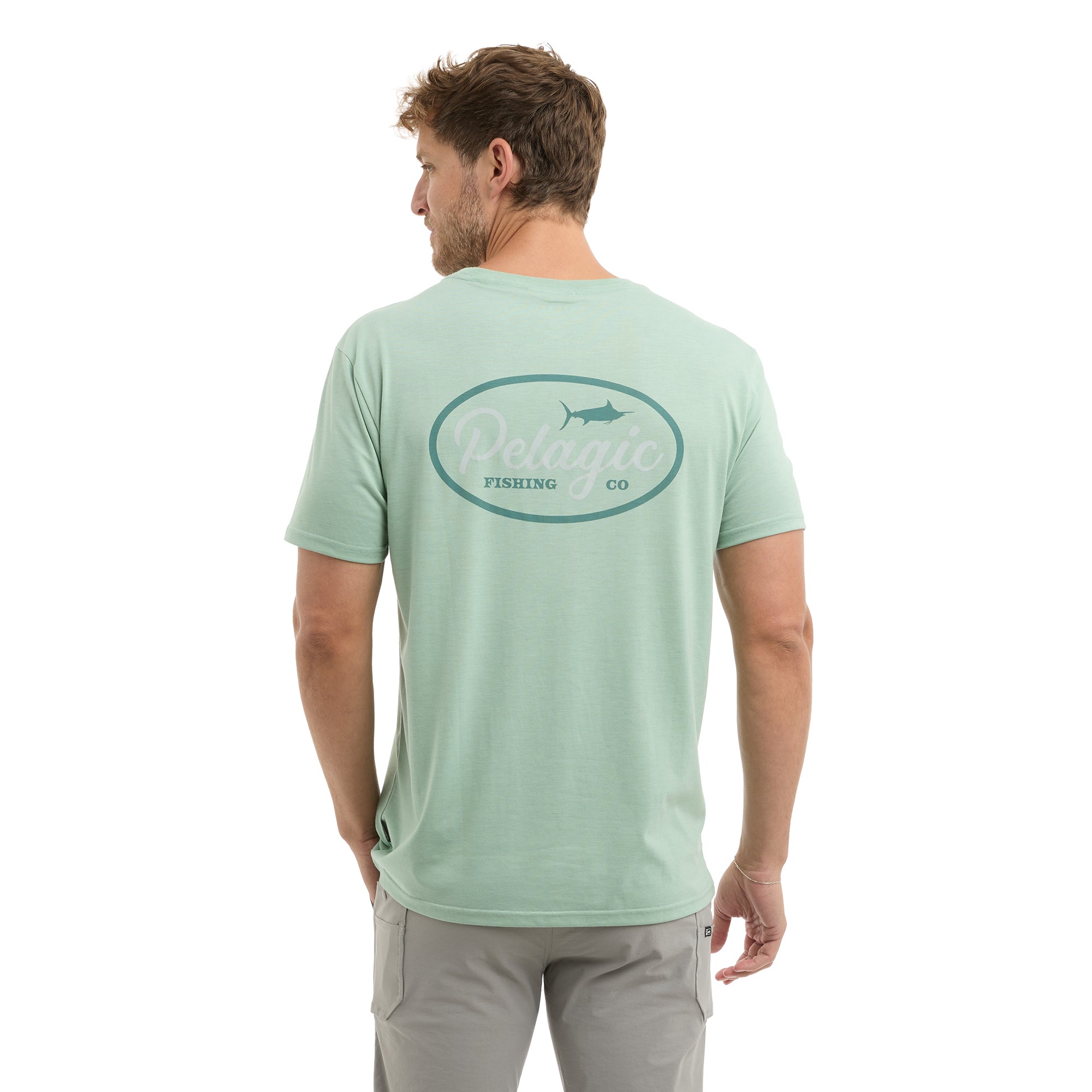 Pelagic Circled maglietta uomo salvia melange tri-blend