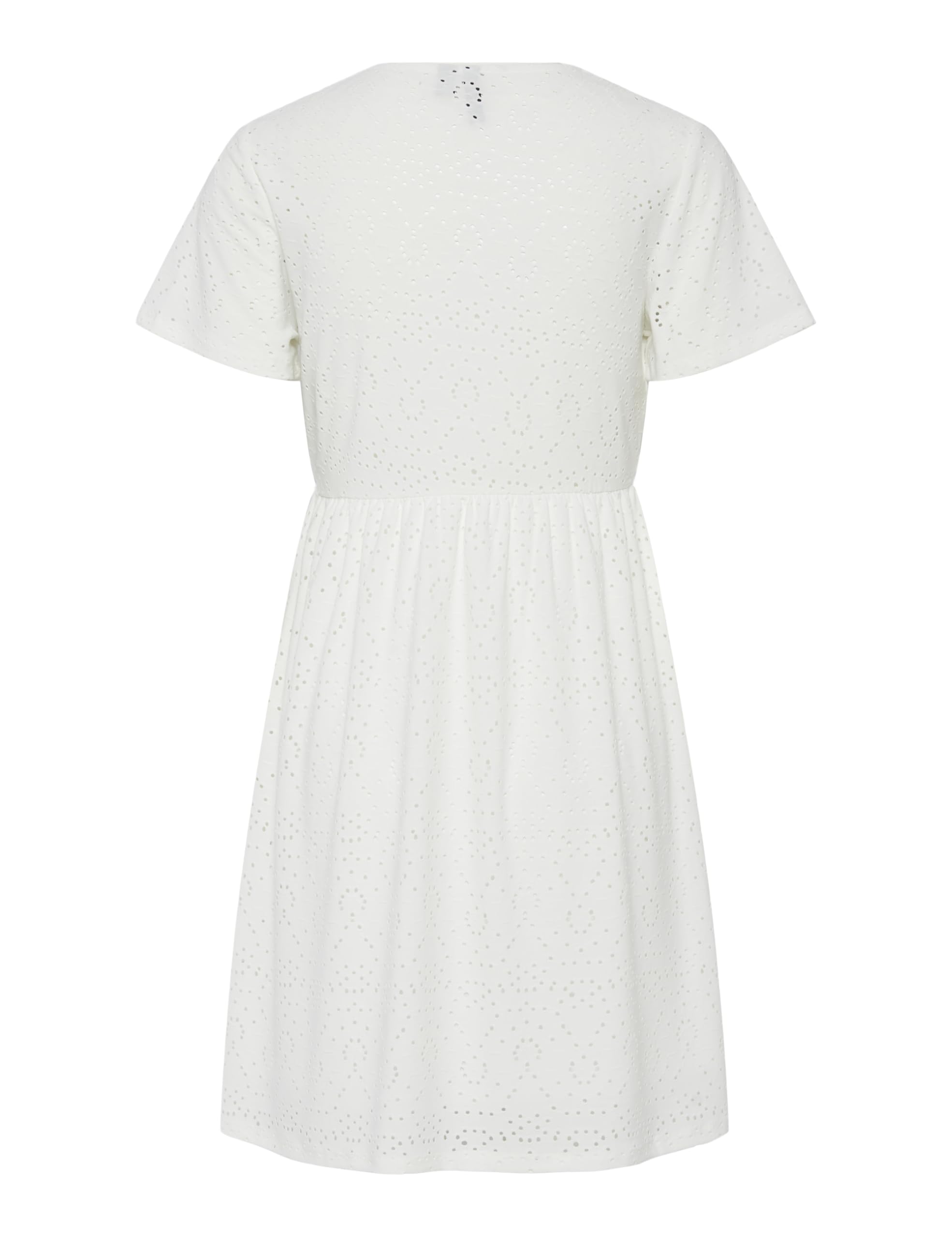 Pieces Pcabby Brod Ang SS vestito taglia L in pizzo