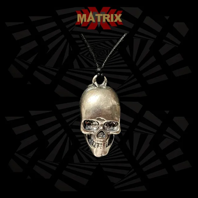 Matrix Music Store Skull ciondolo teschio zamac con cordino