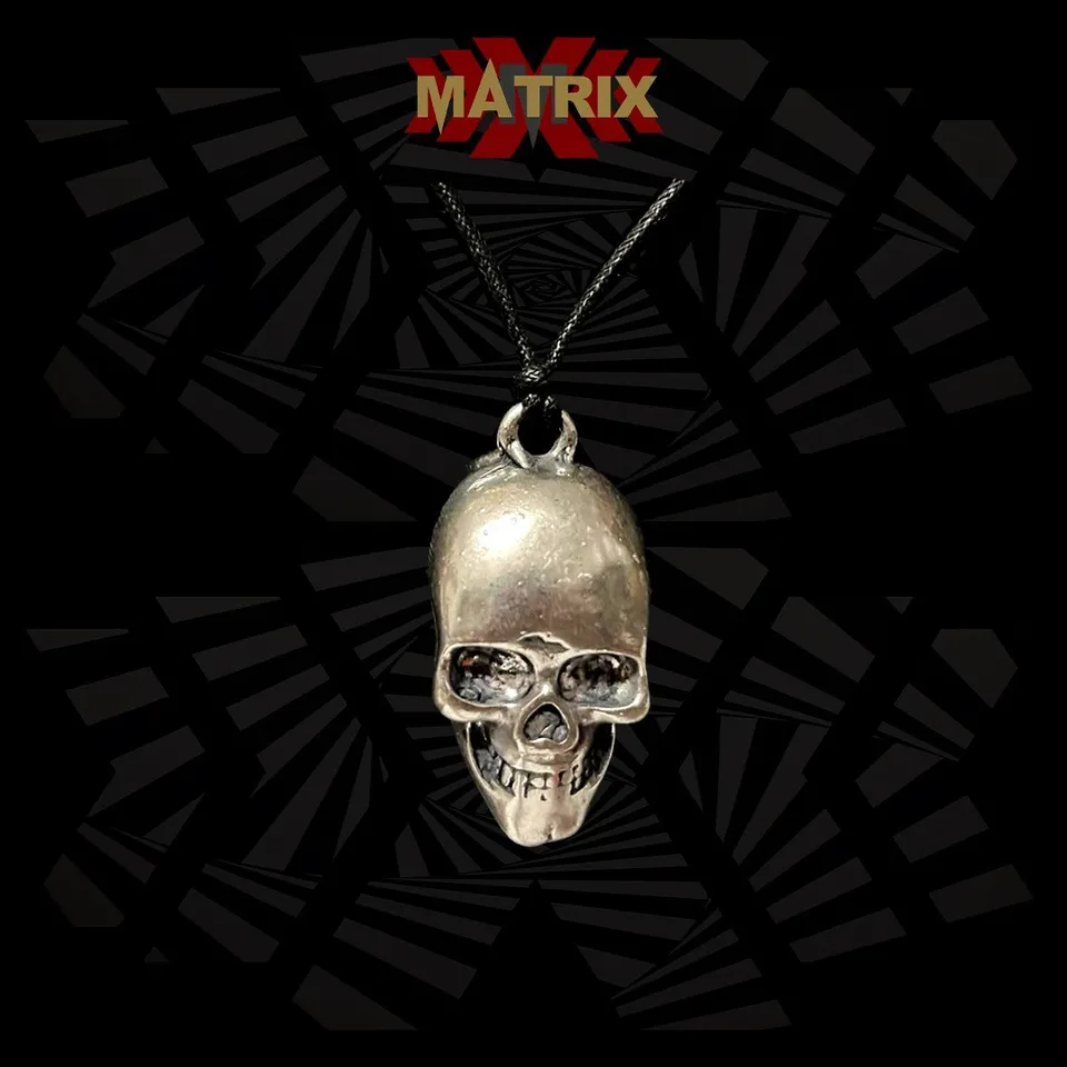 Matrix Music Store Skull ciondolo teschio zamac con cordino