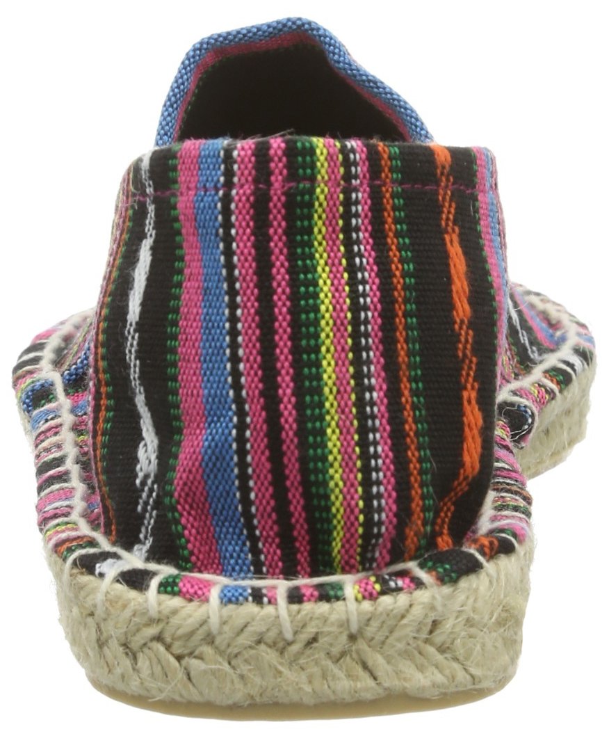 Pieces Haisha espadrillas donna basse nere tribale