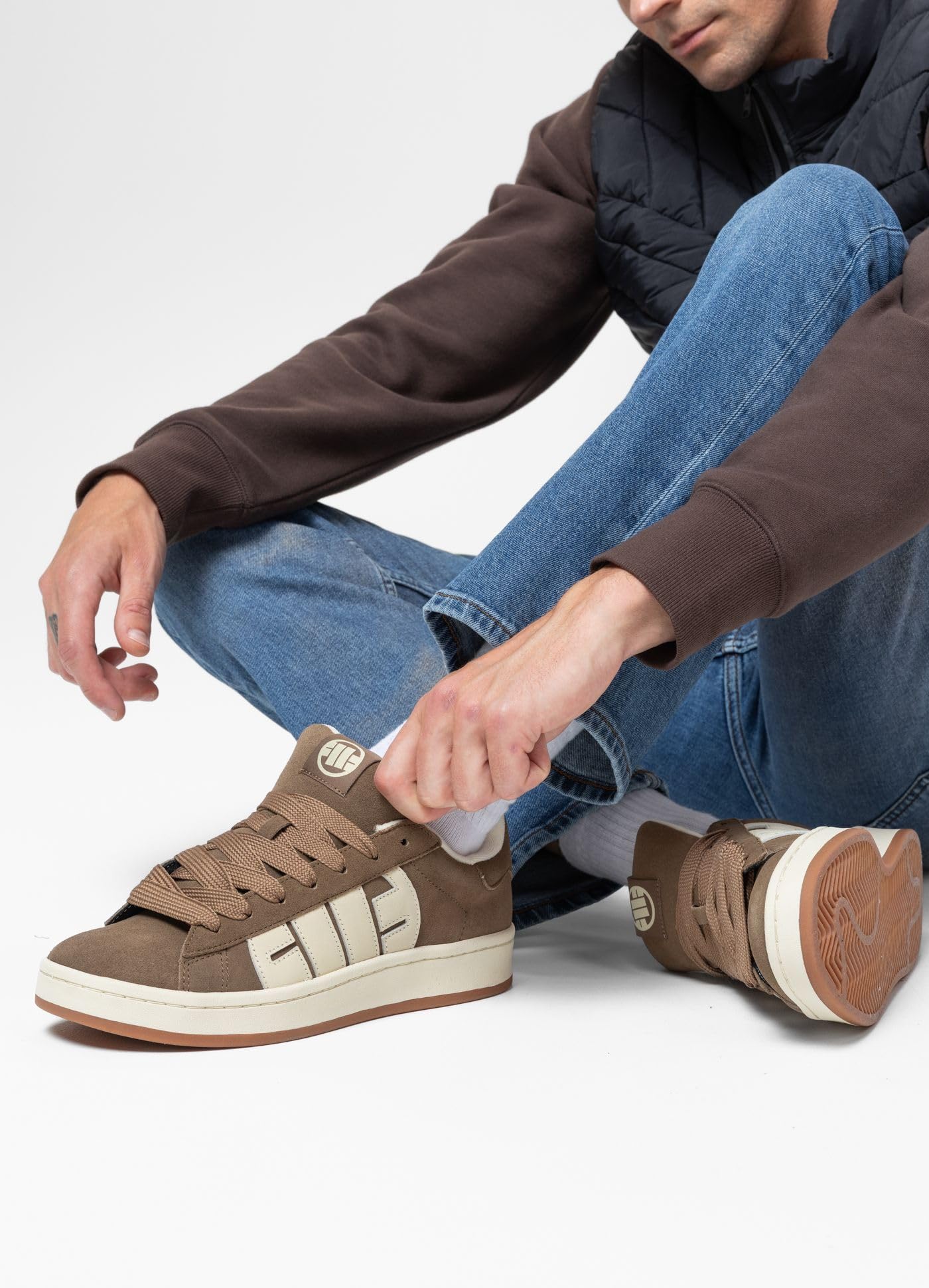 Pitbull Walker Logo sneakers uomo in camoscio