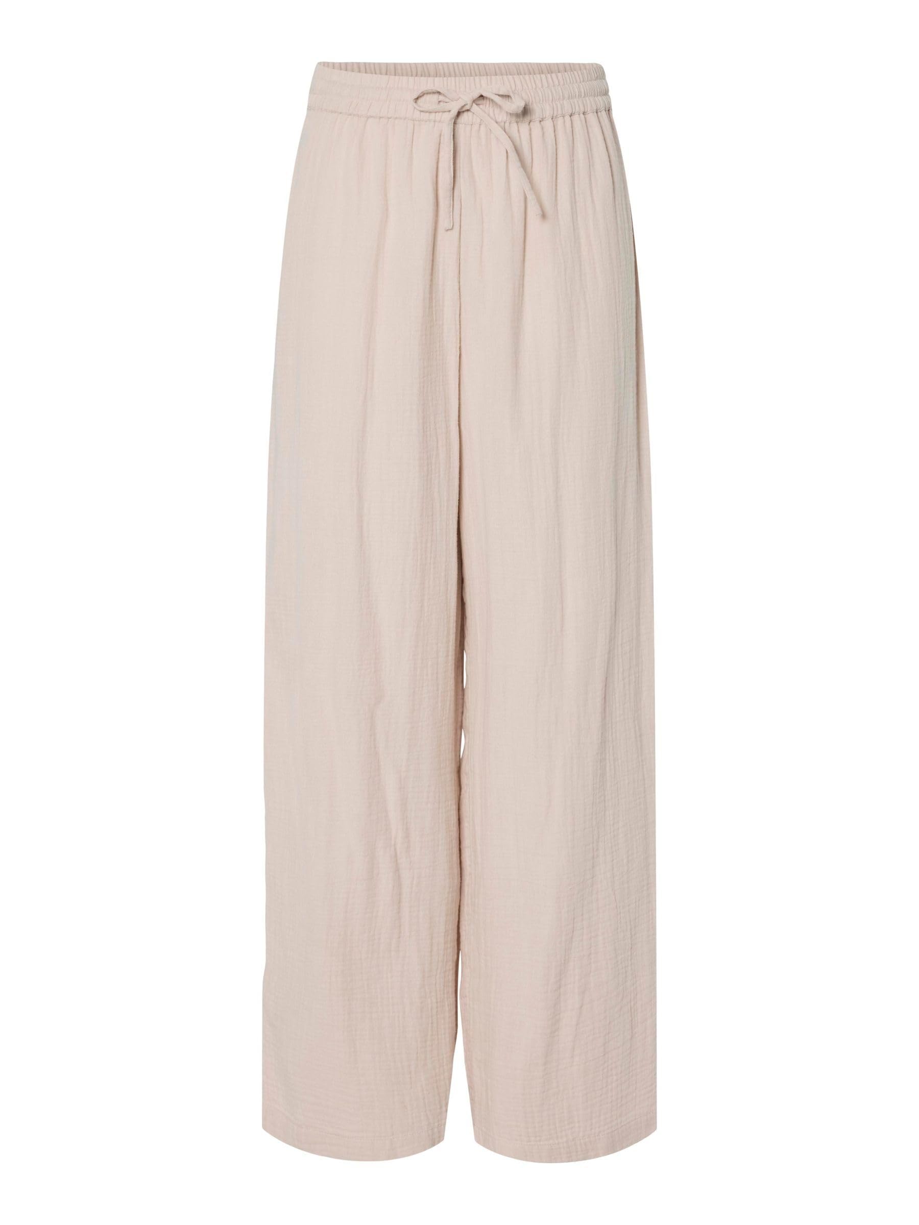 Pieces Pcsastina HW Wide Pants BC Pantaloni Donna Blu Cachemire