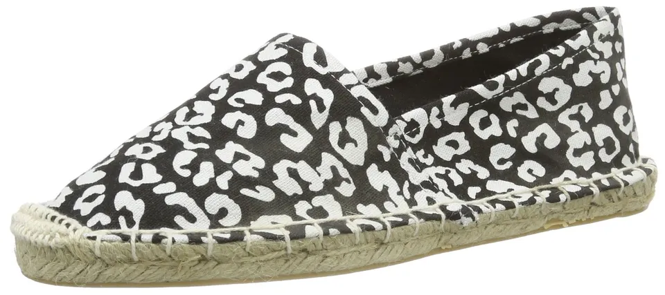 Pieces & Peace Haisha Espadrillos Leopard Black espadrillas donna