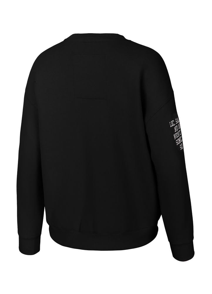 Pitbull felpa oversize donna senza cappuccio cotone