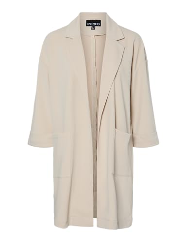 Pieces Pcdaisy 3/4 Coatigan cardigan argento S maniche 3/4