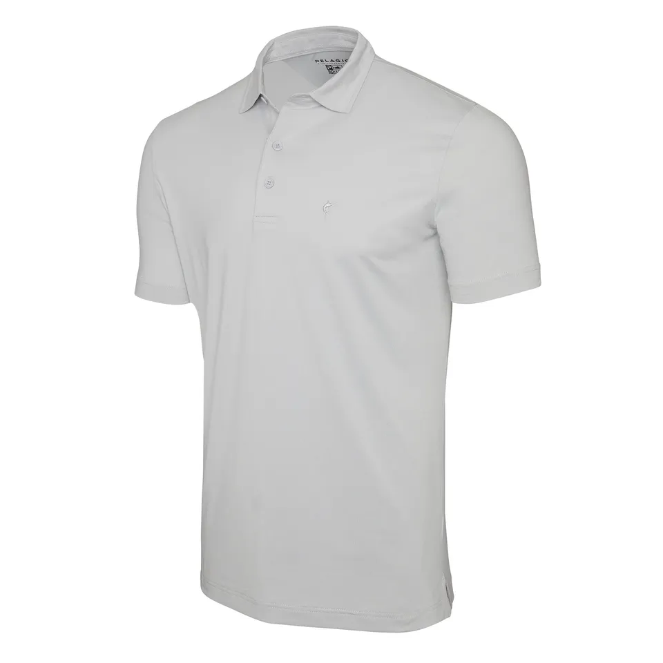 Pelagic Marco Polo Polo Uomo Grigio Chiaro Manica Corta Elasticizzata