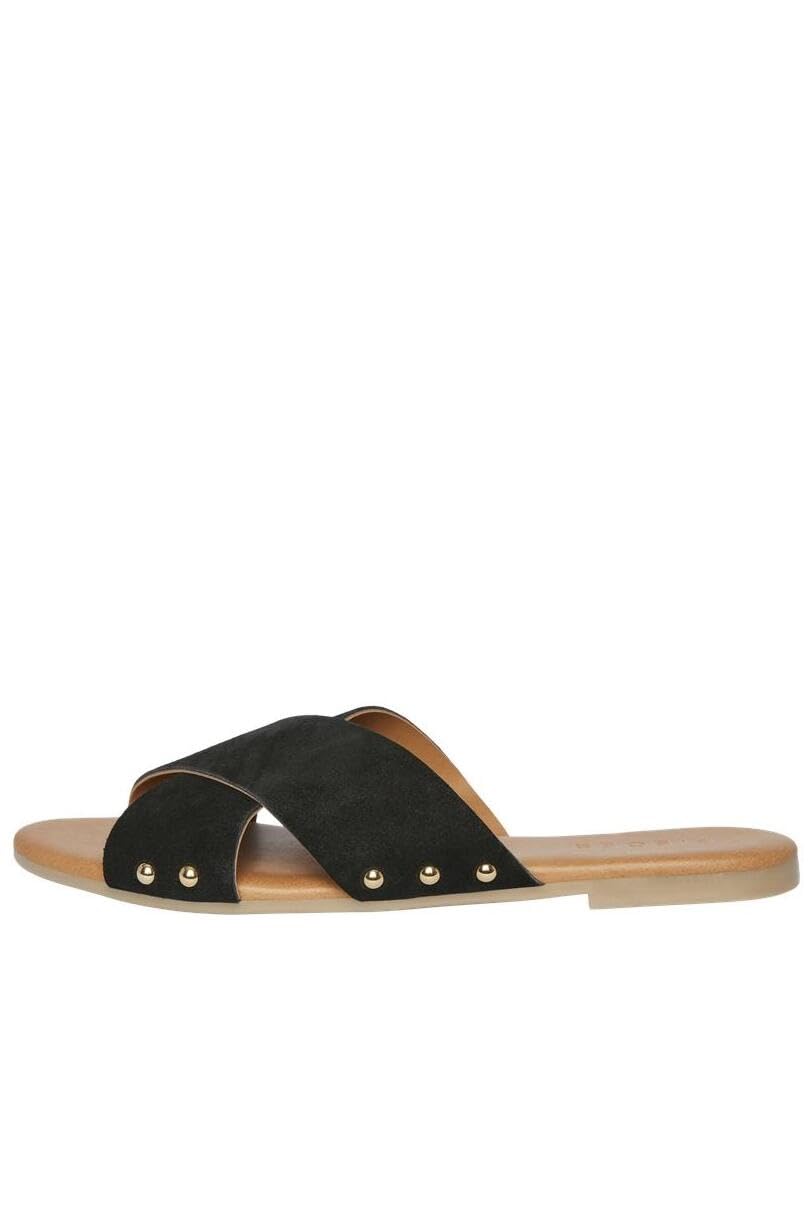 Pieces Pcvuma Suede sandali donna neri