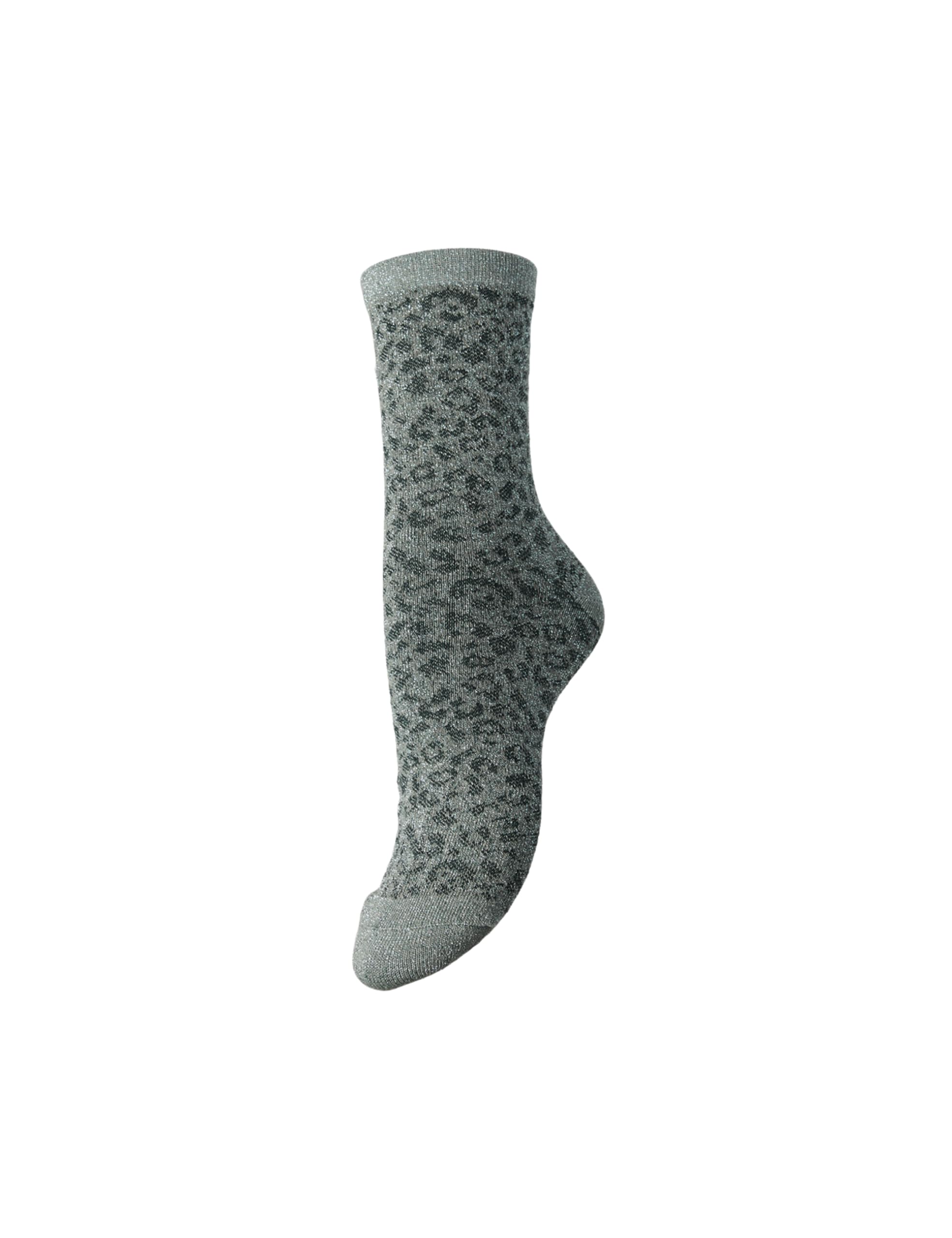 Pieces Pcsebby Glitter Long Aop Socks Noos Bc calze grigie