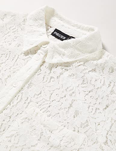 Pieces Pcbella camicia donna pizzo taglia XS manica lunga
