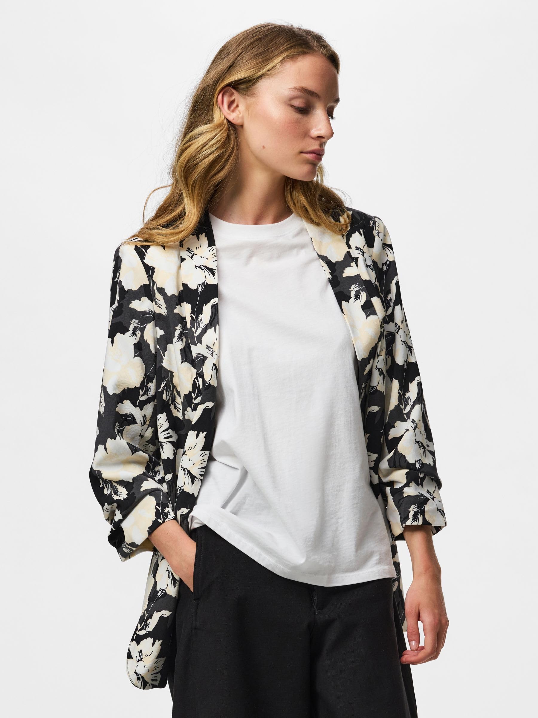 Pieces Pcbosella blazer donna stampato manica 3/4