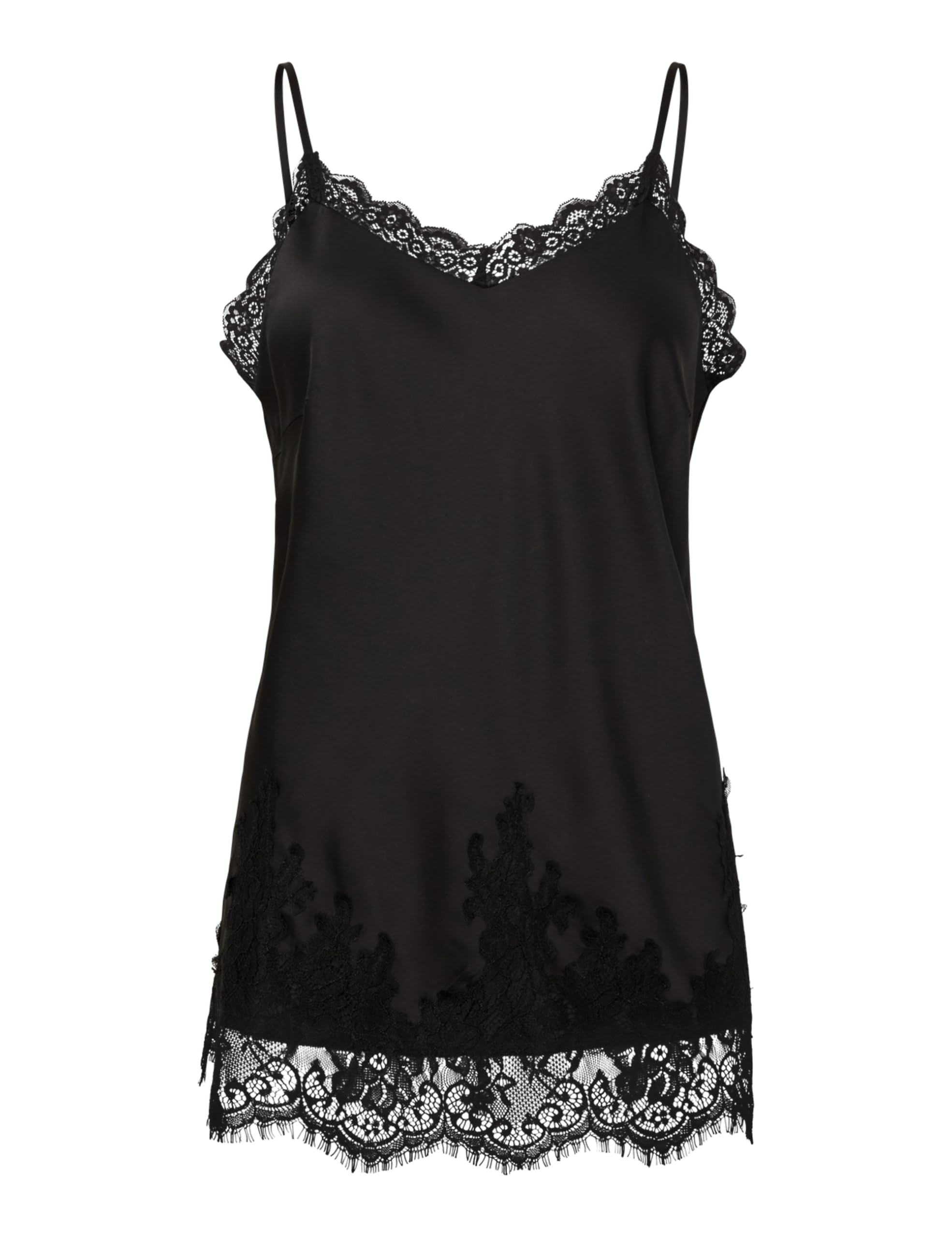 Pieces Pcjessa Long Singlet canottiera donna lunga pizzo