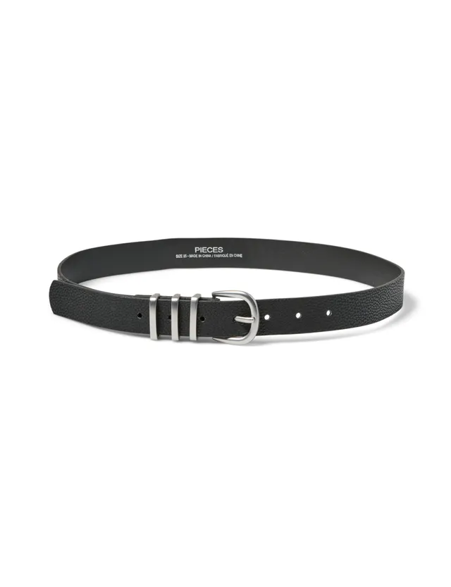 Pieces Pclea Jeans Belt cintura donna nera 85 ecopelle