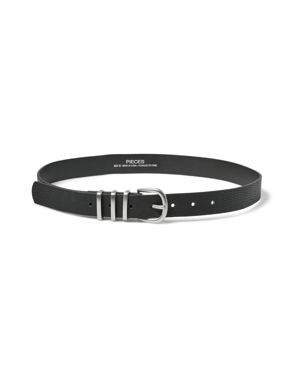 Pieces Pclea Jeans Belt cintura donna nera 85 ecopelle