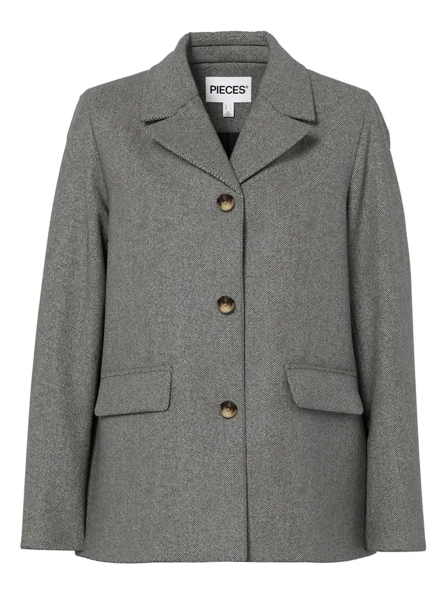 Pieces Pcbianca LS Blazer giacca donna nera taglia M