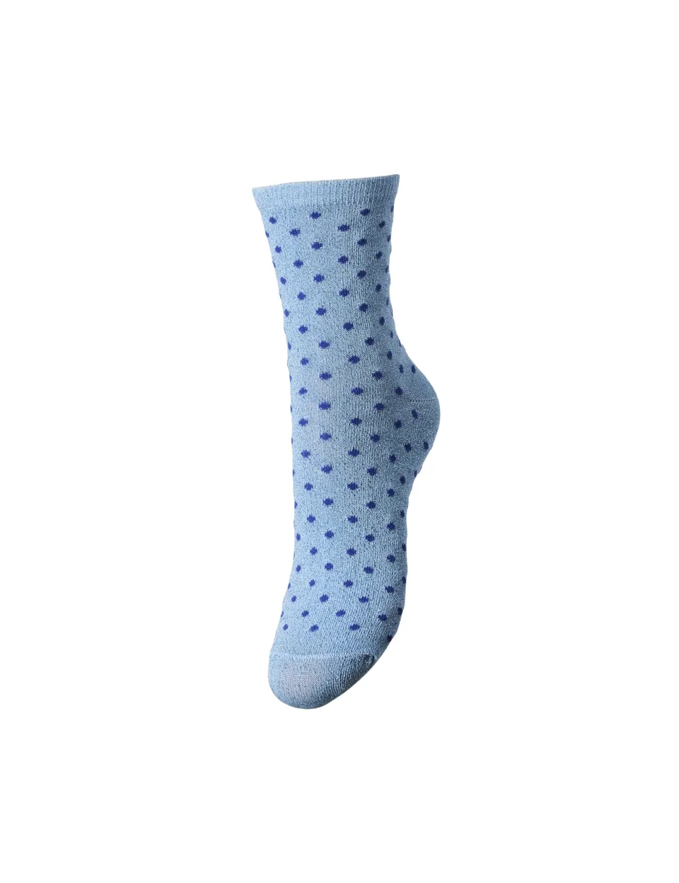 PIECES Pcsebby Glitter Long Pattern Noos BC Calzini Azzurro