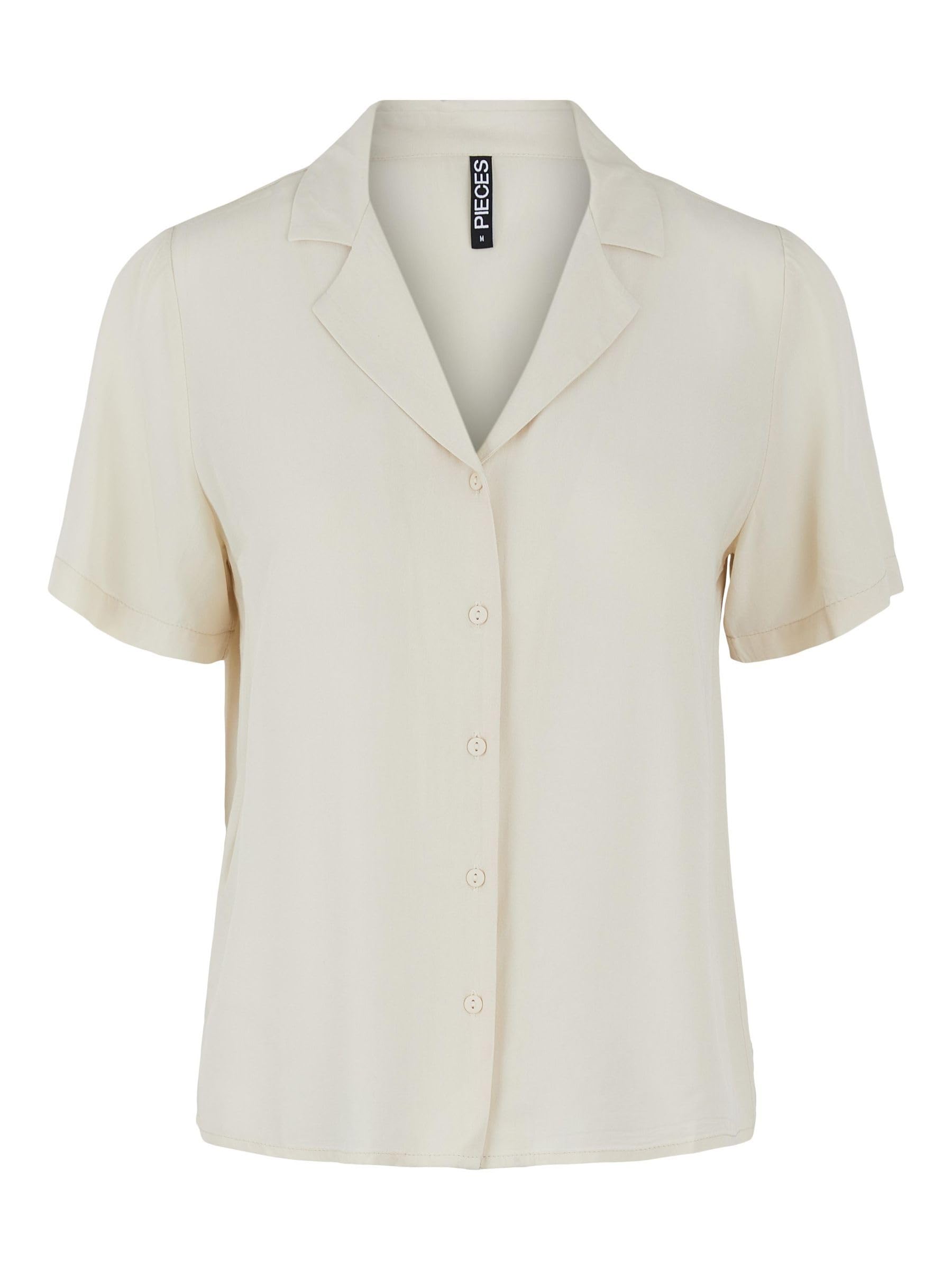 Pieces Pcolivia SS Top Noos T-Shirt Donna con Colletto