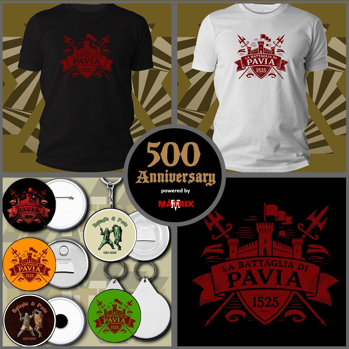 Pavia Battaglia di Pavia Logo t-shirt unisex donna