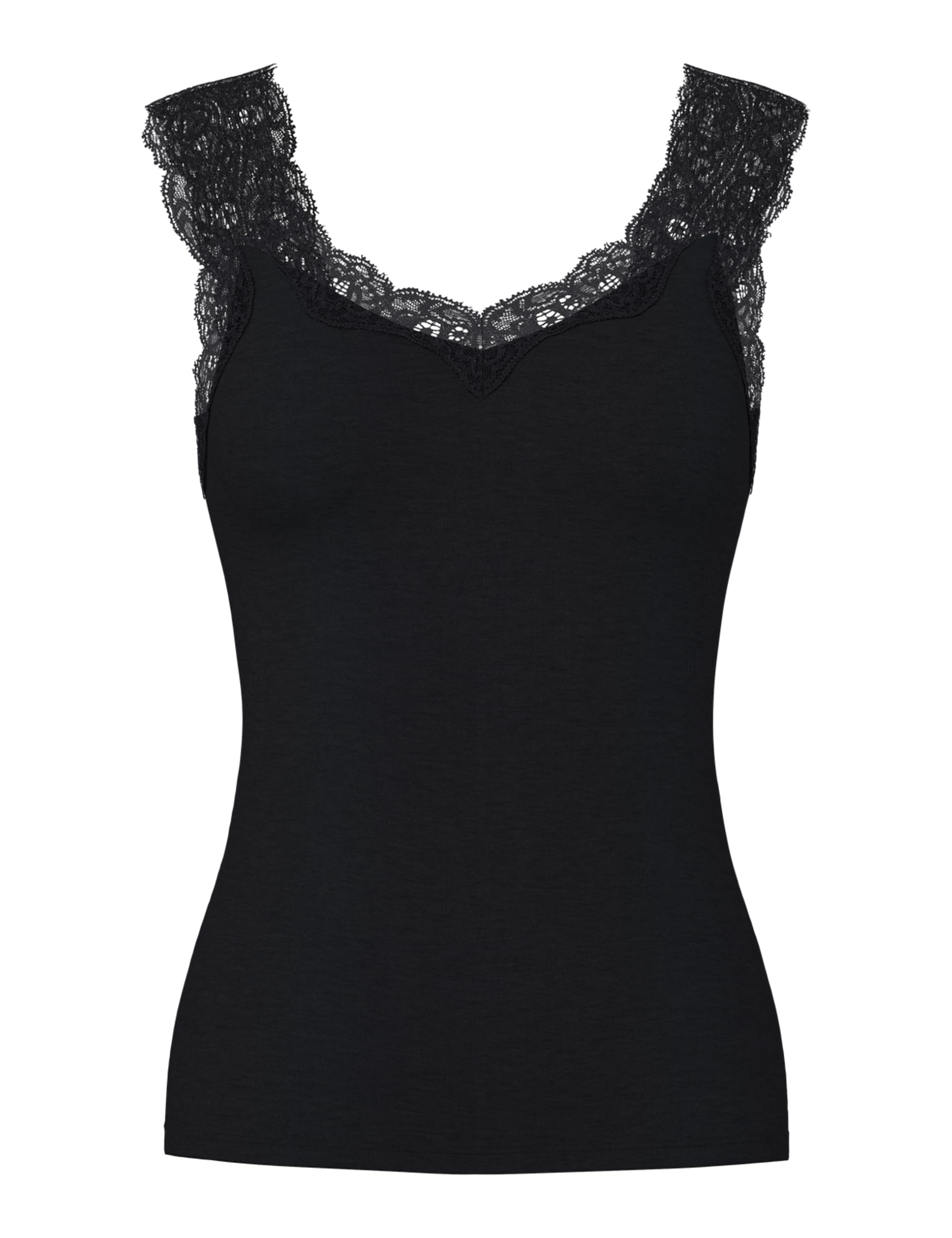 Pieces Pcbarbera Lace top donna nero in pizzo