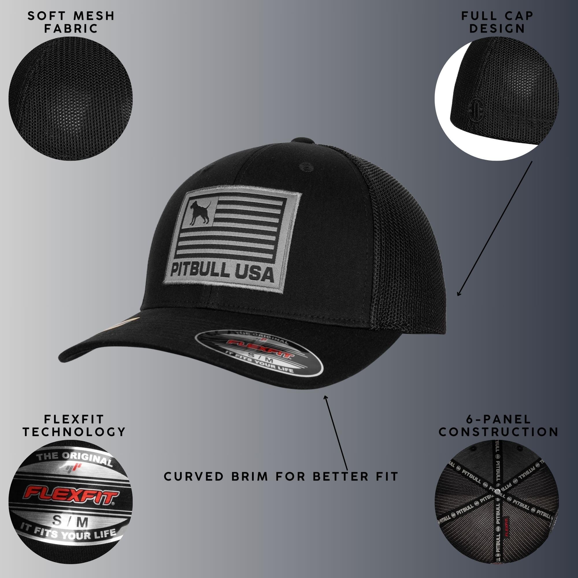 Pitbull USA berretto baseball mimetico cotone unisex