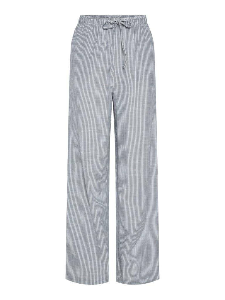Pieces Pcapia HW Wide Pants pantaloni donna blu a righe