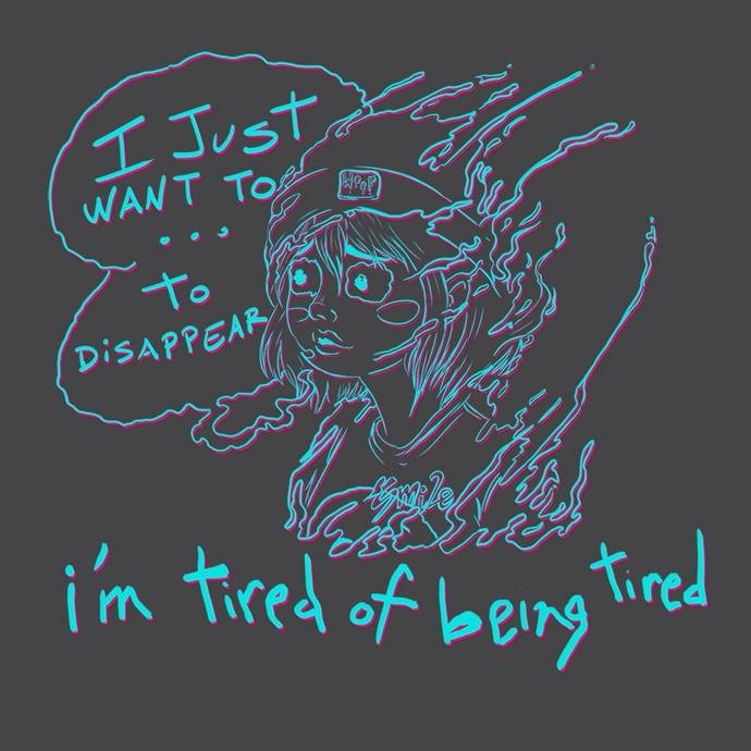 Woop Tribe-Tee I Just Want To Disappear t-shirt unisex cotone