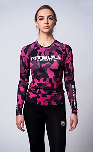 Pit Bull West Coast Dillard rashguard rosa L maniche lunghe