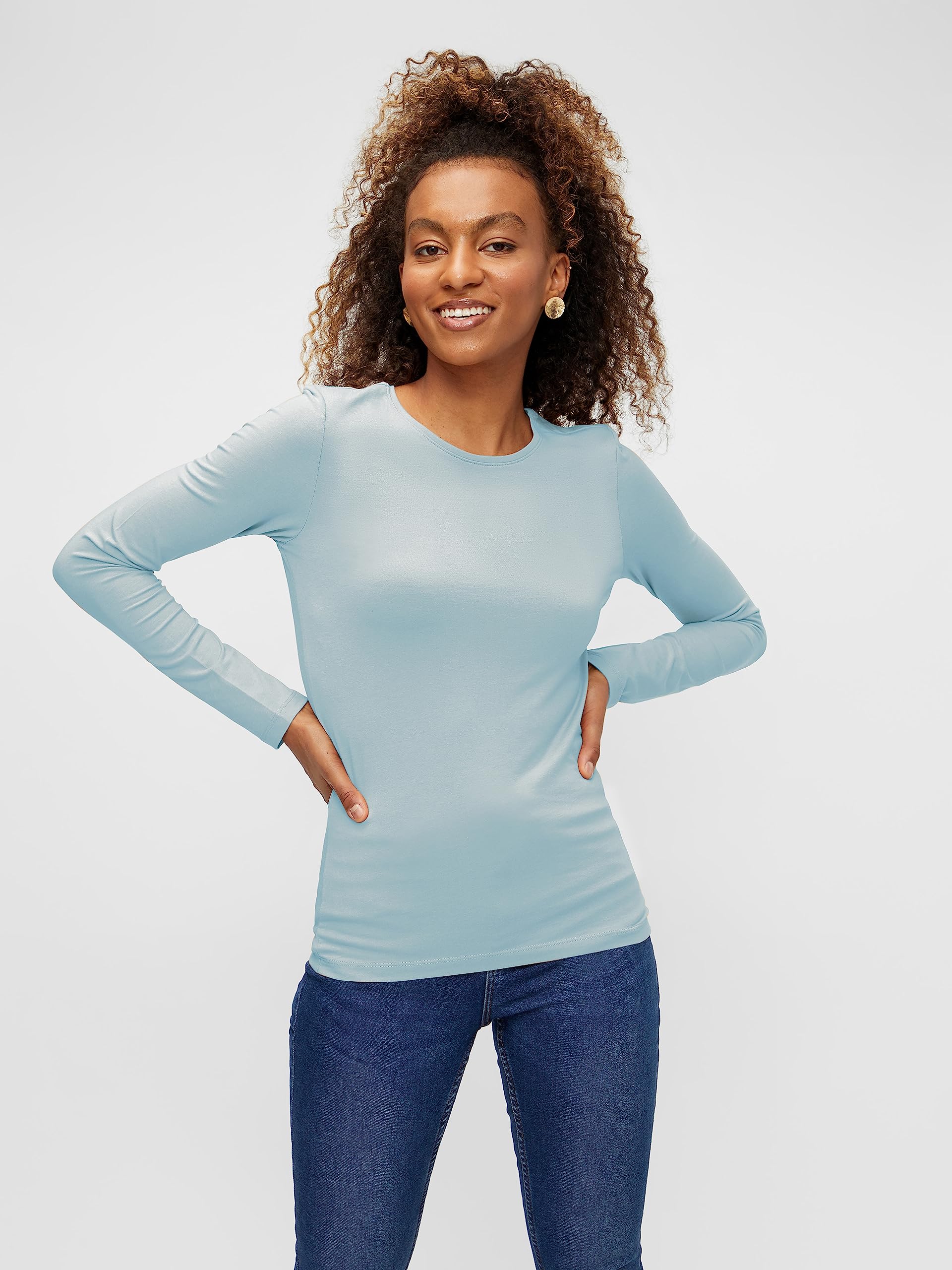 Pieces Sirene maglia donna maniche lunghe S cotone