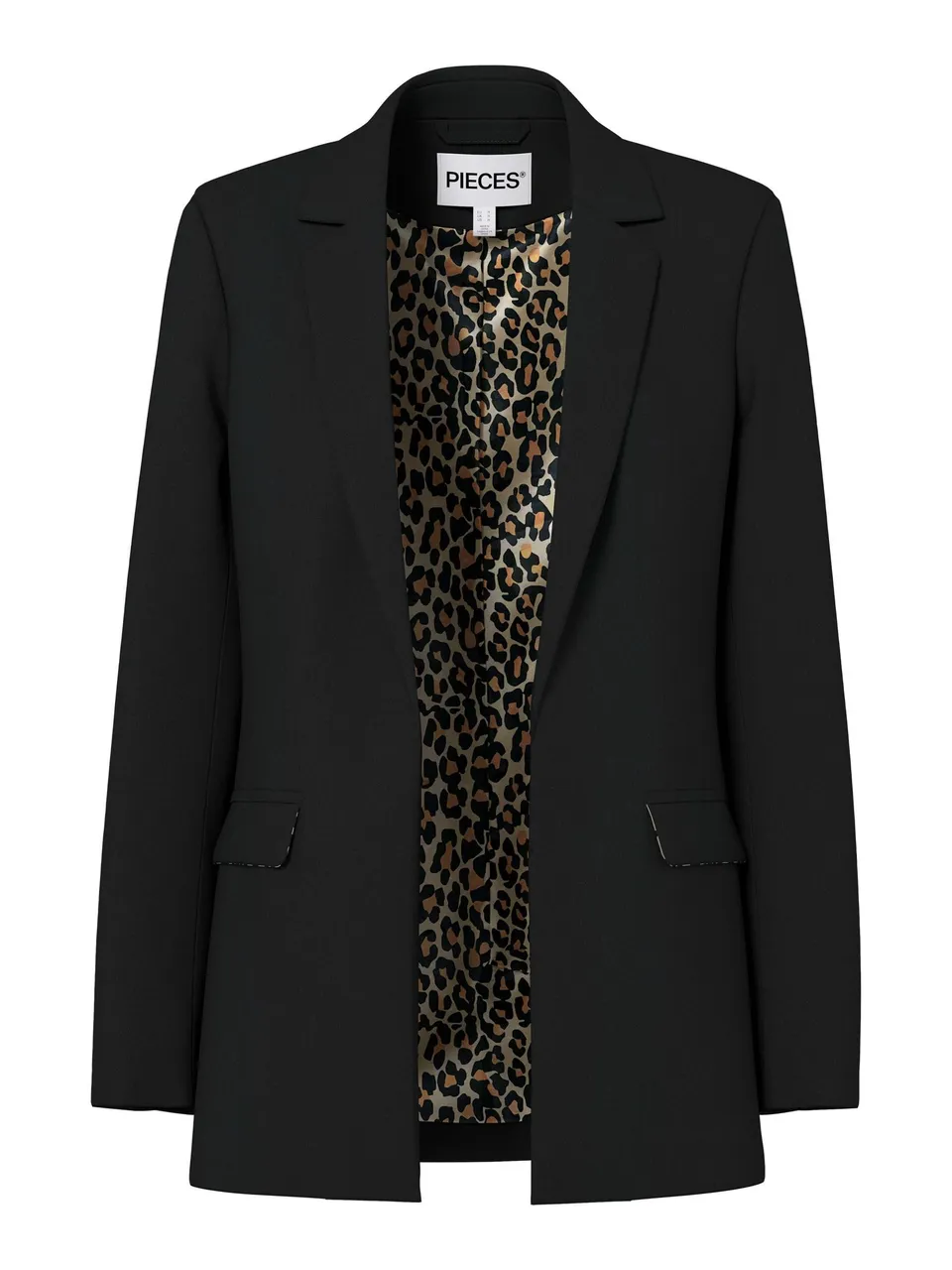 PIECES Pcbozzy Leopard blazer donna XXL nero animalier